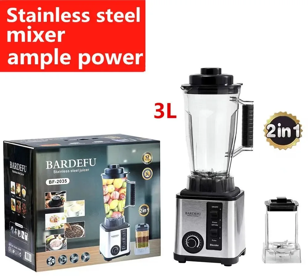 heavy duty commercial pure copper 3l high capacity silver crest blender 8000w silvercrest smoothie fresh fruit chopper blender