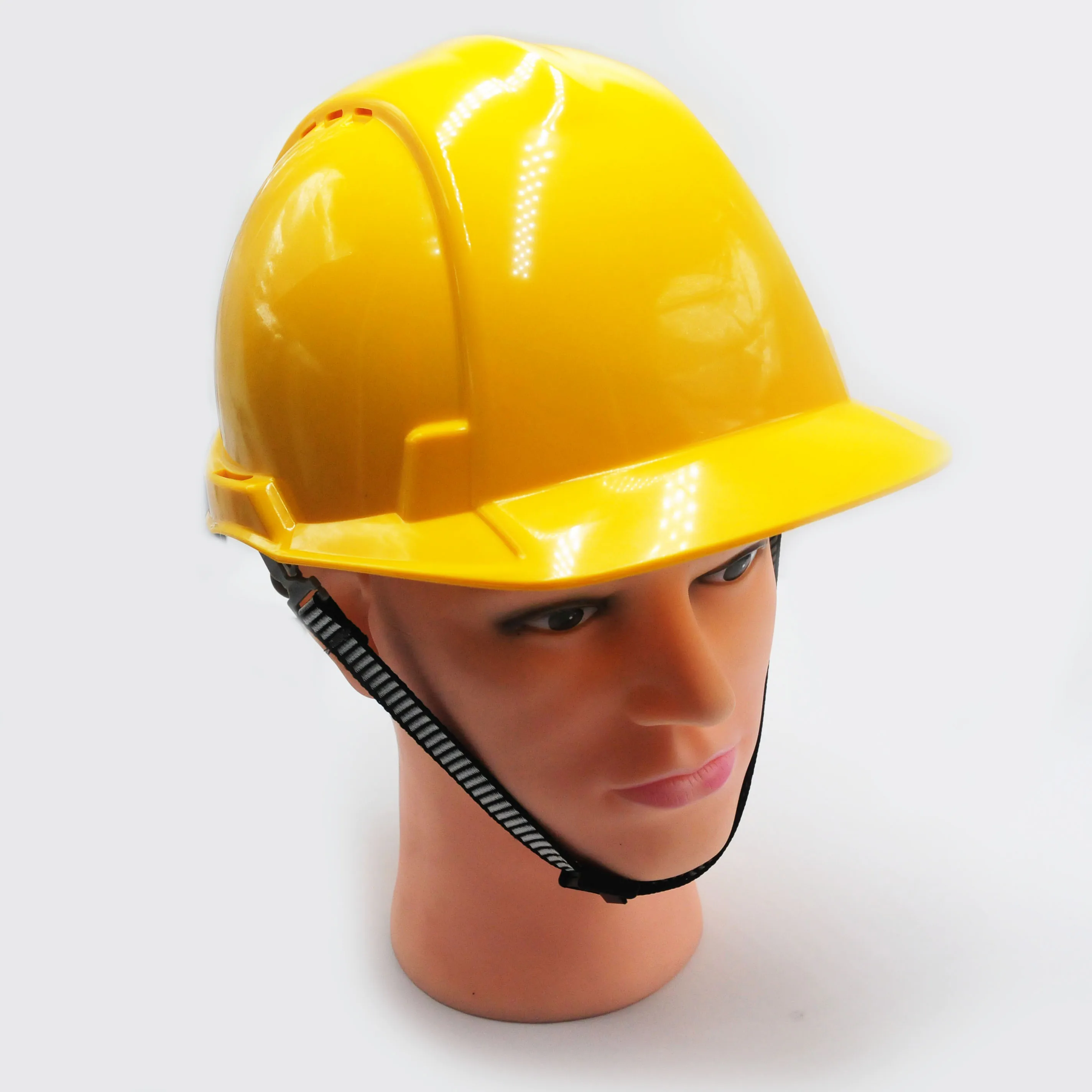 Yellow colour  EN397 Industrial construction Safety helmet hard hat with new pinlock suspension