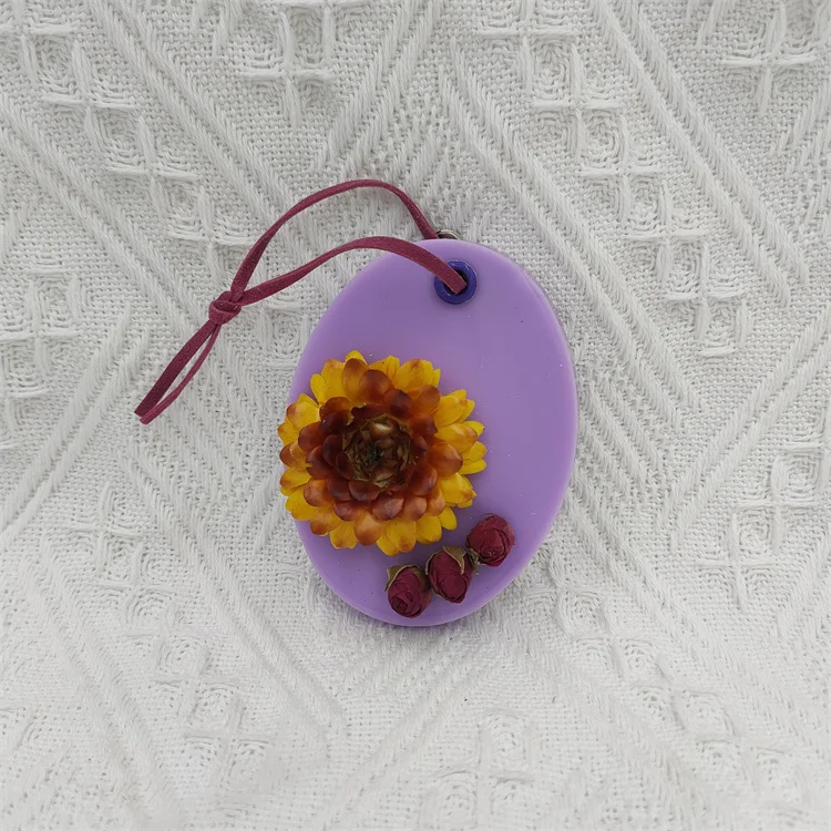 Lovely Holiday Birthday Gift Family Restaurant Study Wardrobe Pendant Purple Oval Aromatic Soybean Wax Scented wax Tablet