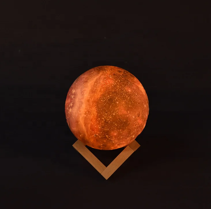 3D Printing Moon Lamp Moon Light Kids Night Light 16 Color Change Touch and Remote Control Star Light