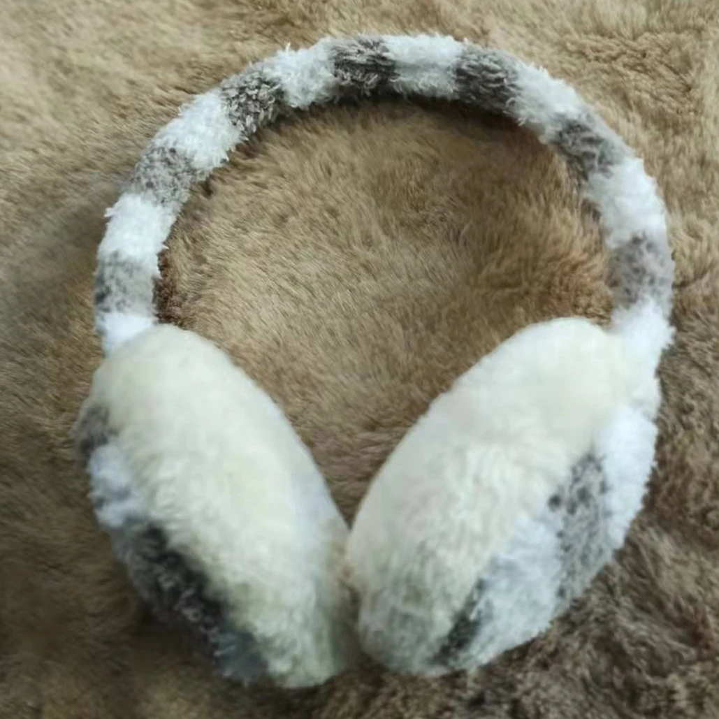Manufacturer made  baby adult wool scarf with cute plush pattern and ears protection earmuffs anti-freezing and keeping warm