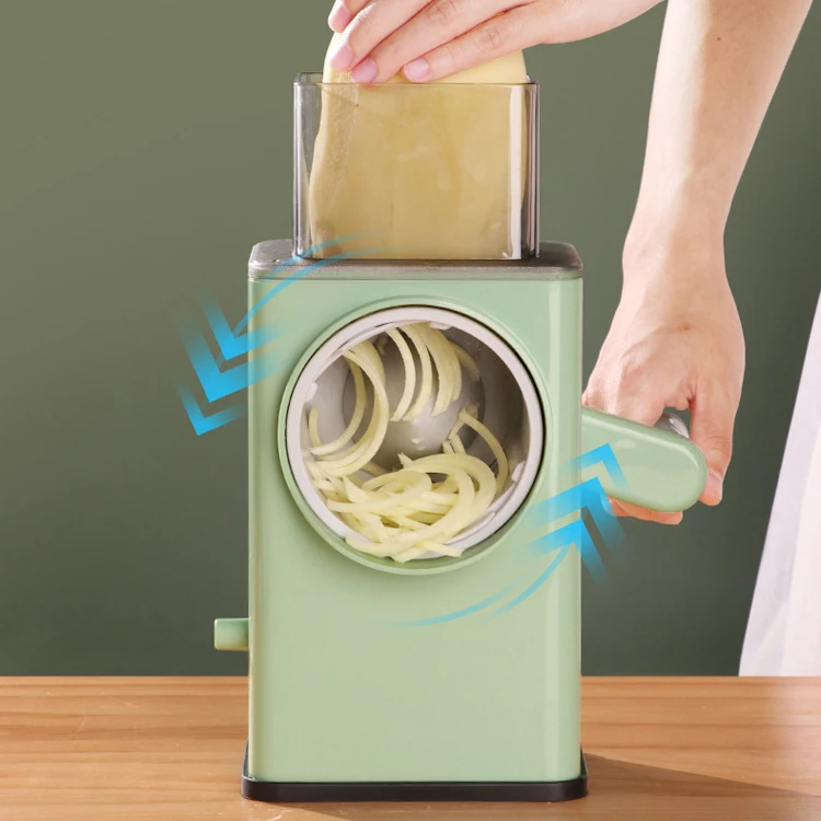 New Multi-function Manual Potato Chopper Slicer Cutter Tool Rotary Fruit And Vegetable Grater Grinder vegetables cutter slicer