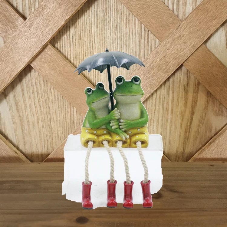 Wholesale Resin Figurines Yoga Frog Statue Large Frog Fairy Figurine Decor Home Garden