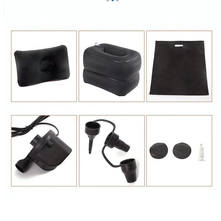 Portable Folding Inflatable Mattress Air Bed Universal Car Back Seat Support Outdoor Camping Mat Cushion