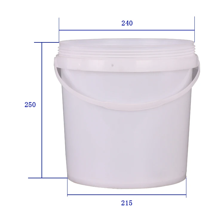 Wholesale 10L 15L 18L 20L plastic bucket PP plastic paint bucket with lid and handle