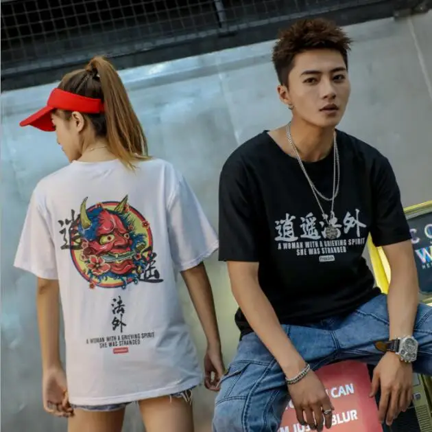 2021 new Japanese Harajuku style T-shirt fashion all-match cotton oversized anime printed top