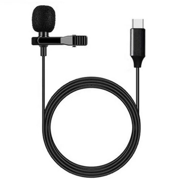 Hot sale OEM Clip Lavalier Microphone for TYPE C Cell Phone