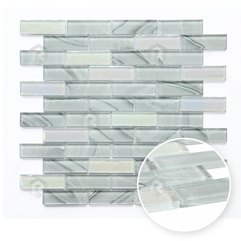 Дешевая OEM белая фарфоровая мозаичная плитка для бассейна материал стеклянная мозаика размер плитки