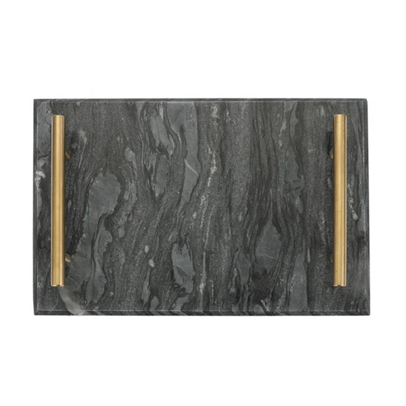 Лидер продаж мраморная доска квадратная для сыра Настраиваемые логотипы с металлической