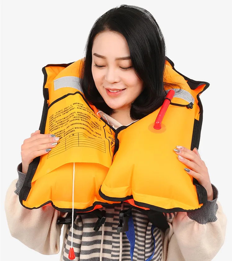 Factory cheap swimming surfing safety EC Adult airbag auto manual Inflatable swimsuit marine Life Jacket Water Rescue Life Vest