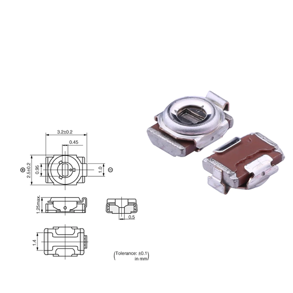 TZY2Z100AC01R00 3-10PF 25V SMD поверхностого монтажа Триммер Переменный Керамический Конденсатор в наличии