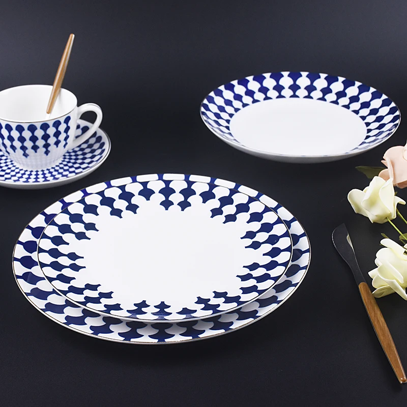 Premium ceramic Coffee Tea Sets Perfect Cup and Saucer for lunch tea, porcelain new bone china with unique design and gold rim