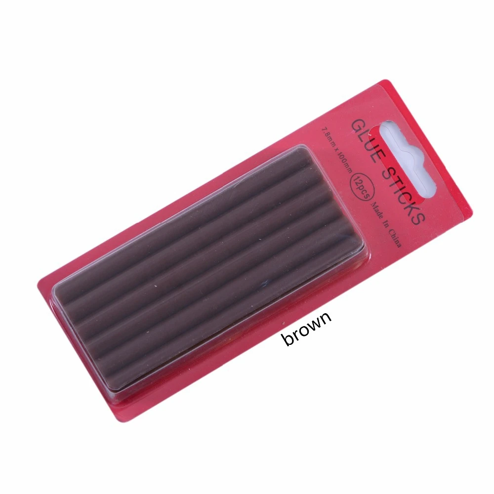 12pcs/lot Keratin Glue Sticks,fusion Glue, High Temperature Wig Special Hair Extension Glue Stick Hot Melt Glue Strip