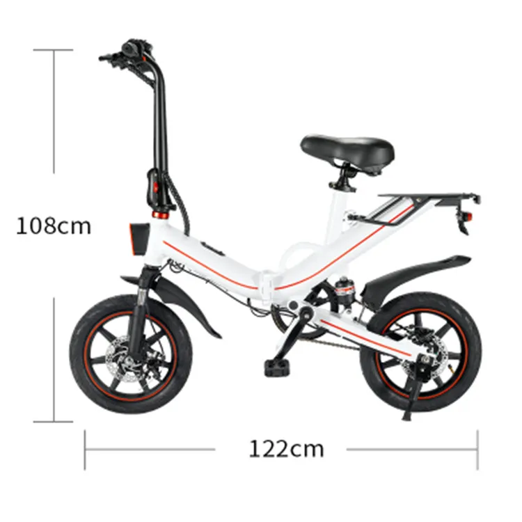 Original private model ouxi 48V 500W smart Folding Electric Bike with pedals 16inch 10.5 Ah e bicycle double disc