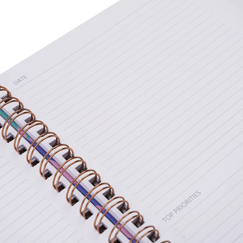 Custom printing Appointment Book Metal Spiral Simplified To Do List Task Planner Daily Journal Supplier Weekly Planner Notebook