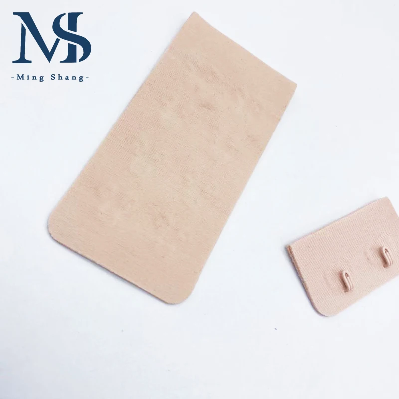 Mingshang Oekotex In Stock Reusable Bra Strap Nylon Invisible 4*2 Bonded Seamless Hook and Eye Tape