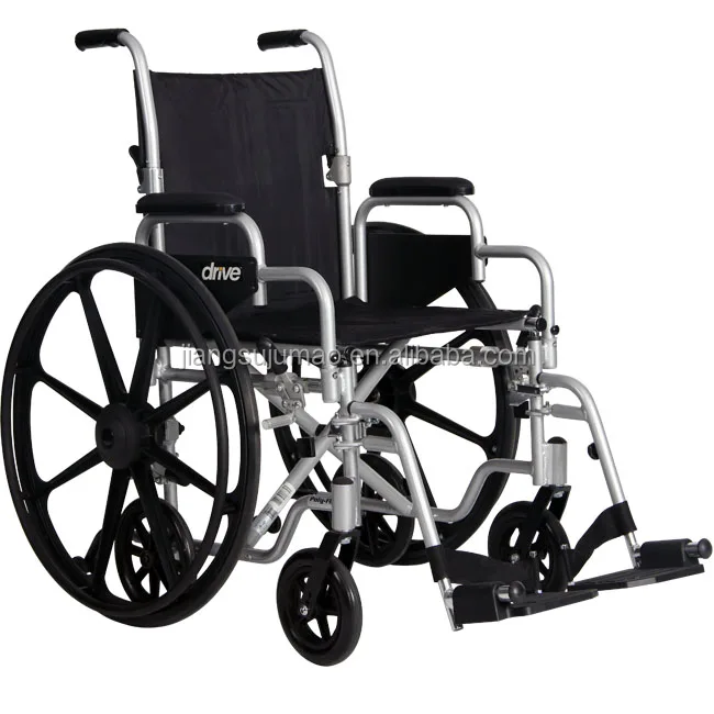 Convertible Aluminum lightweight 6 wheel transport wheelchair manual detachable wheelchair adjustable wheelchair
