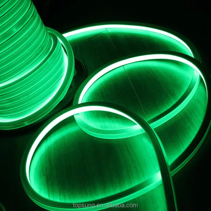 Outdoor flexible neon led strip yellow 24v 10cm cut top bend 16x16mm amber led linear lighting tape