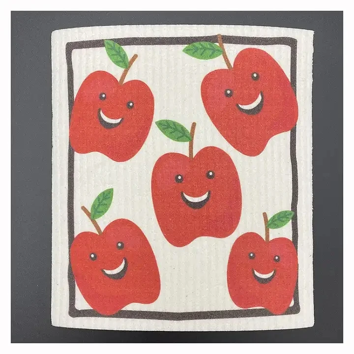 2023 Custom Design Swedish Dishcloths Reusable Sponge Cleaning Cloths Absorbent Dish Cloth Washable Sponge Dishcloths