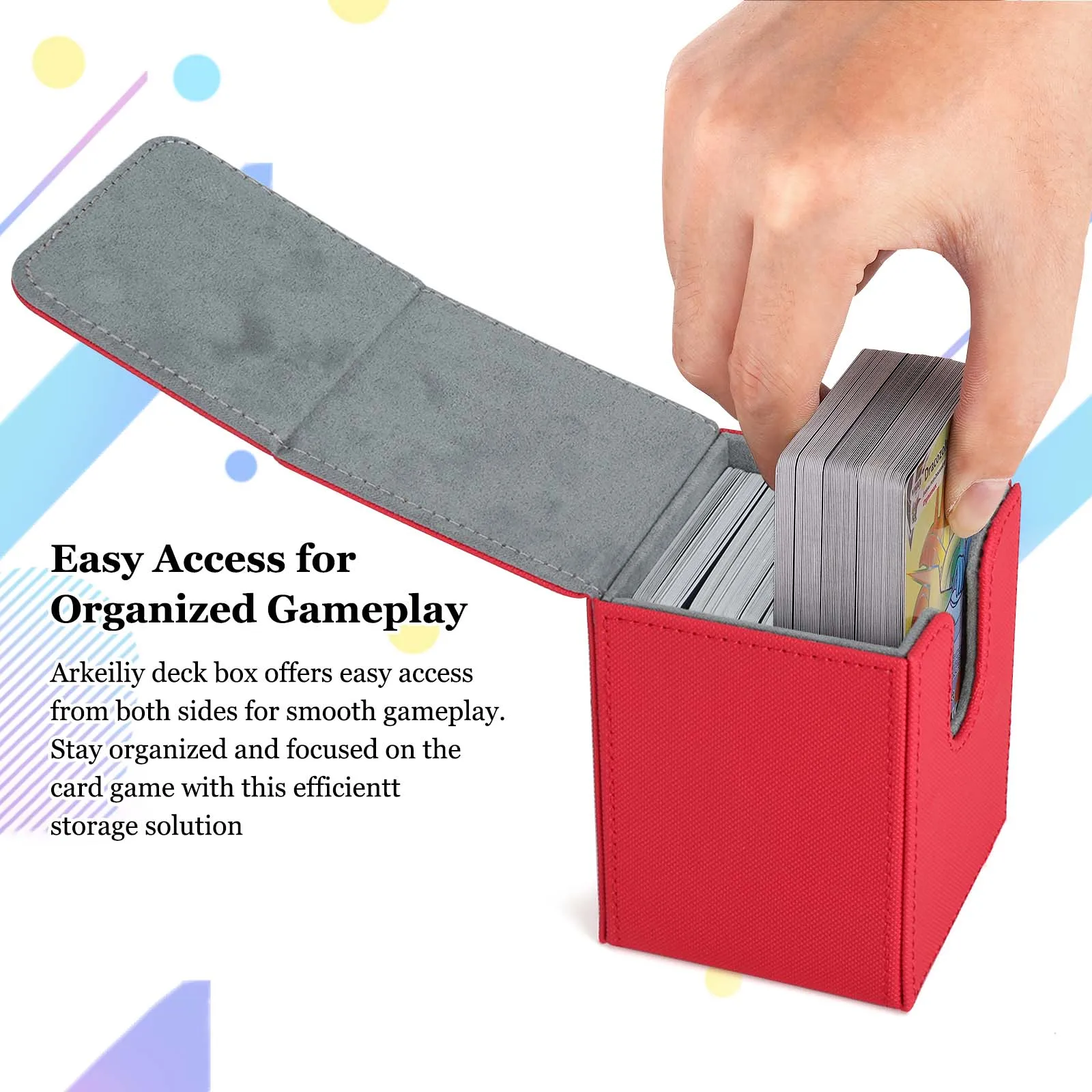 Factory Custom PU leather eva case magic box card protector storage box playing card case