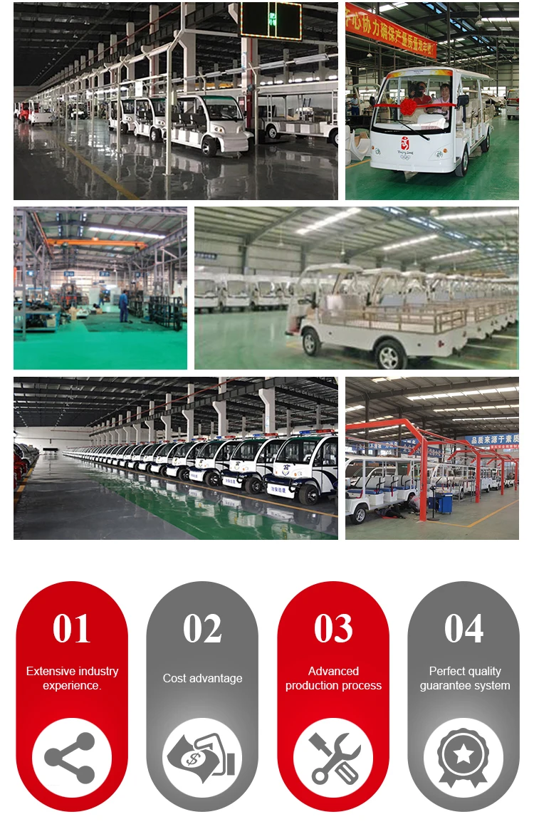 Ce Certification 72v 7.5kw Battery Powered Solid Wheel 4 Seater Electric Golf Hunting Cart Buggy