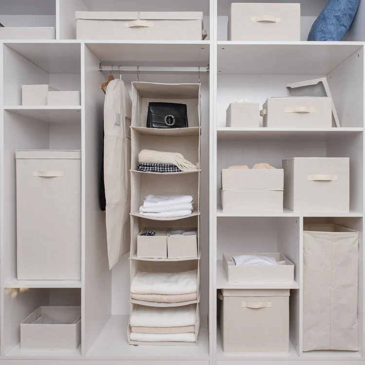 Eisho новейший функциональный экологически чистый складной ящик для хранения с крышкой пылезащитный органайзер для одежды