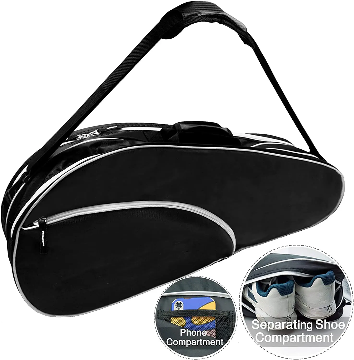 BSCI factory Custom large capacity Racket Bag Tennis Racket Single Shoulder Badminton Bags Racquet Backpack for men