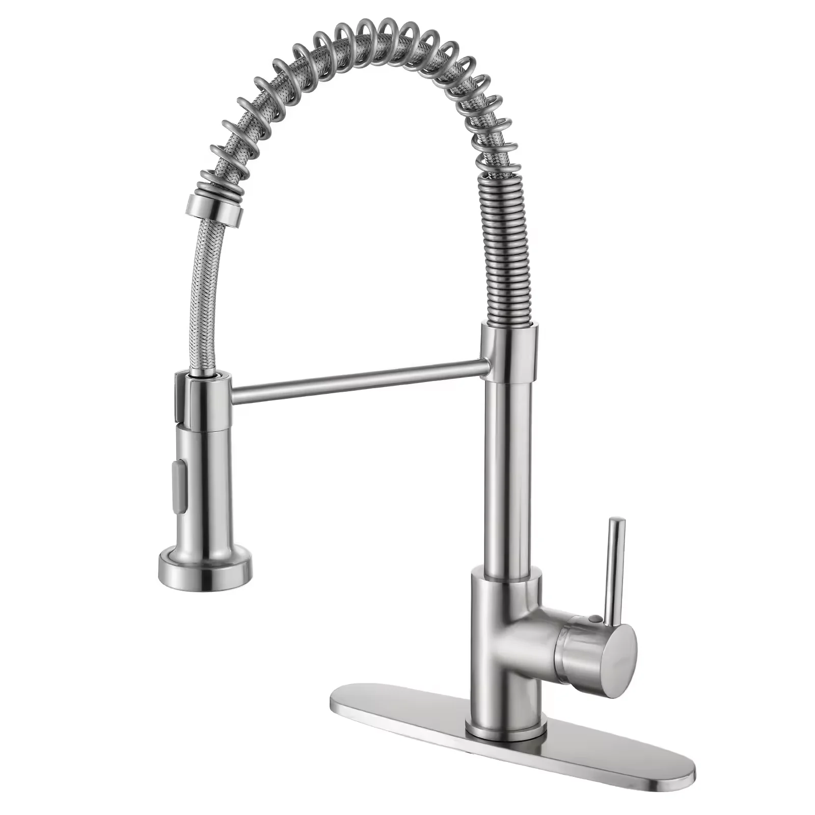 Modern Single-Handle Brass Deck Mounted Kitchen Tap Pull Hot Cold Faucet Ceramic Valve Single Hole Installation Kitchen Drawers