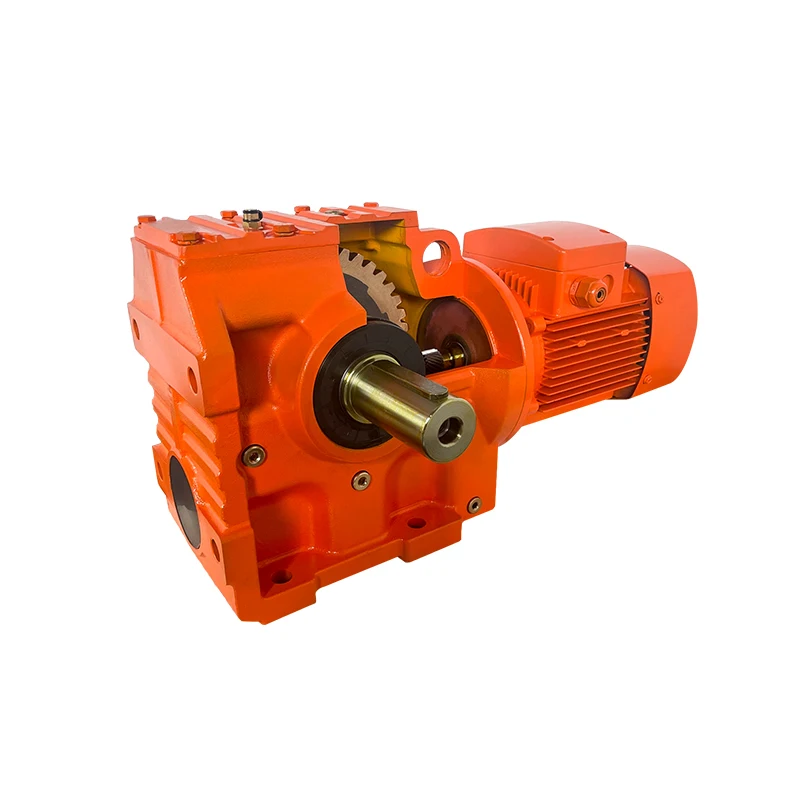 Right angle motor reductor S series helical worm gearbox with torque arm aluminium worm gear