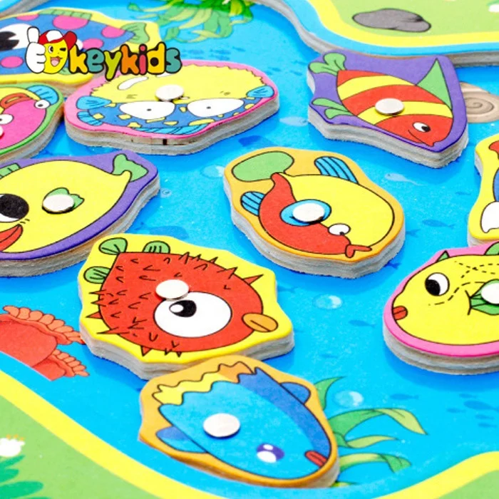 
new design pretend play wooden fishing games for kids W01A359 