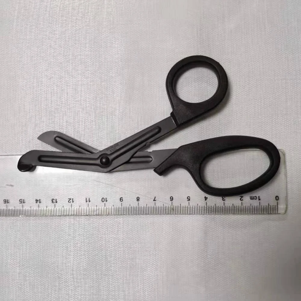 
Black Universal Bandage Scissors for Cutting Fabrics Trauma Shears Bandage Shears 