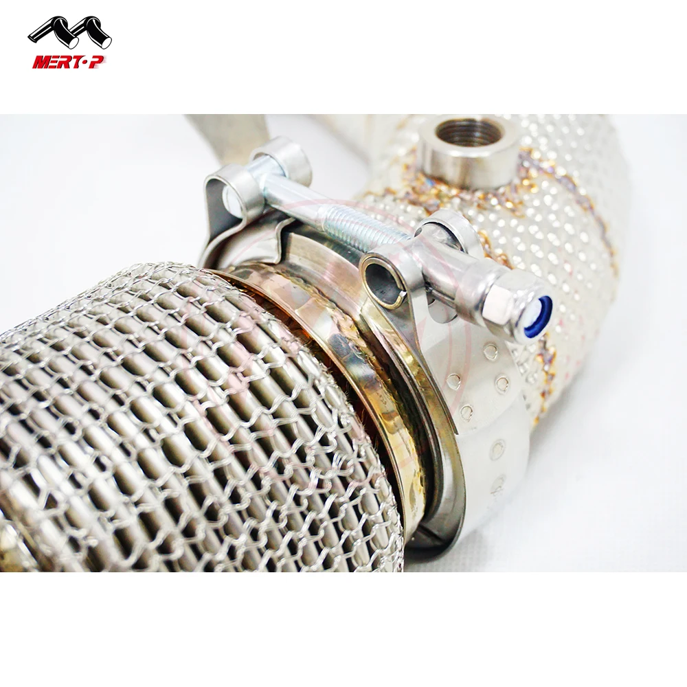  Mertop Racing ss304 Catless s63 Downpipe с тепловым экраном для M5 F90 M8 F91/F92/F93 2017