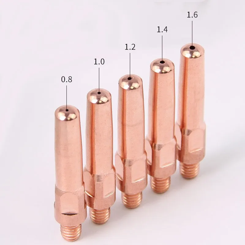 Cucrzr M6 * 45 * 1,0 mm Punta de contacto de soplete Tamano  0,8-2,0 mm para 200A 500A y 350A Preciso
