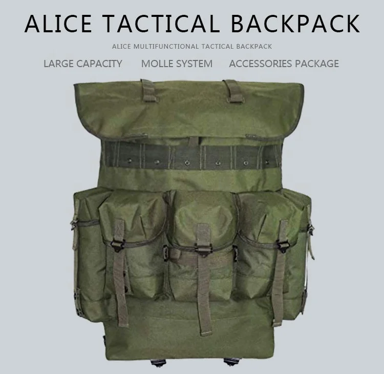 Yakeda hiking camping outdoor heavy duty Rucksack Alice tactical backpack bag with metal iron external frame