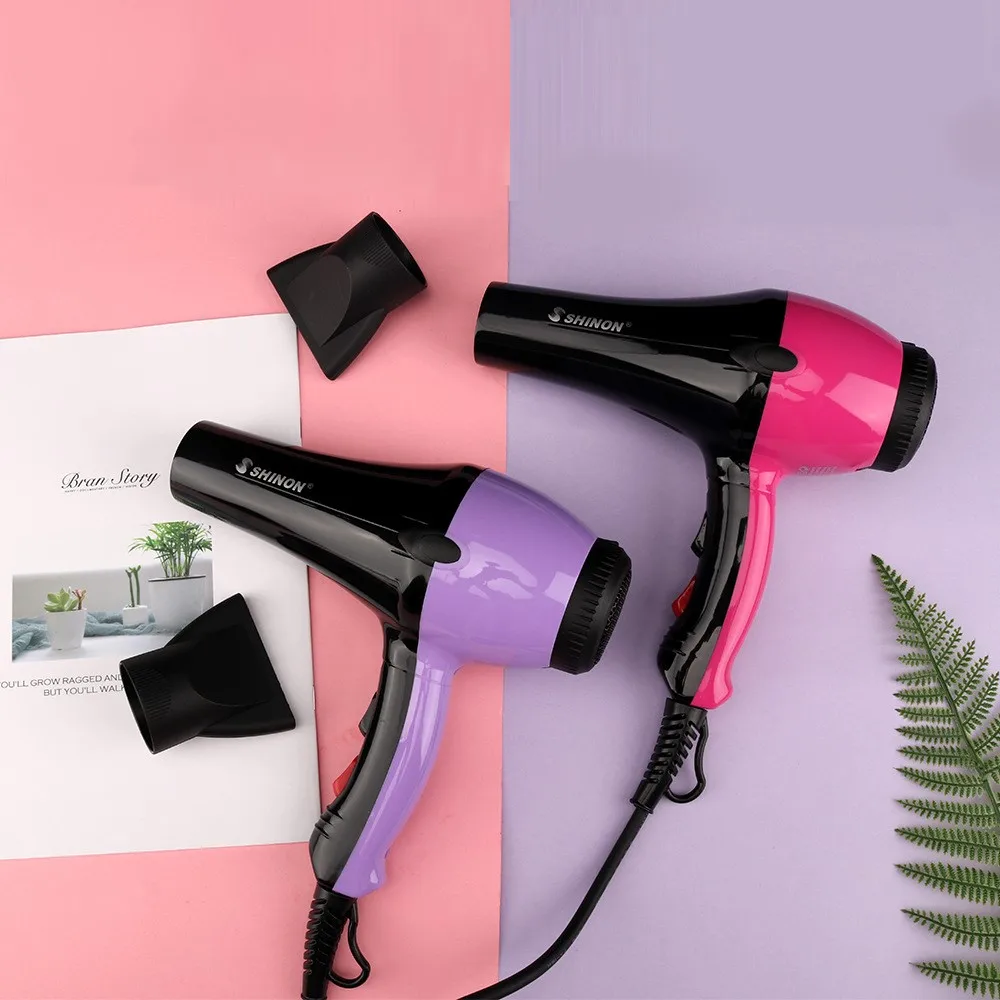 SHINON SH8158 Pink purple 1600W electric one step hair dryer professional salon private label blower