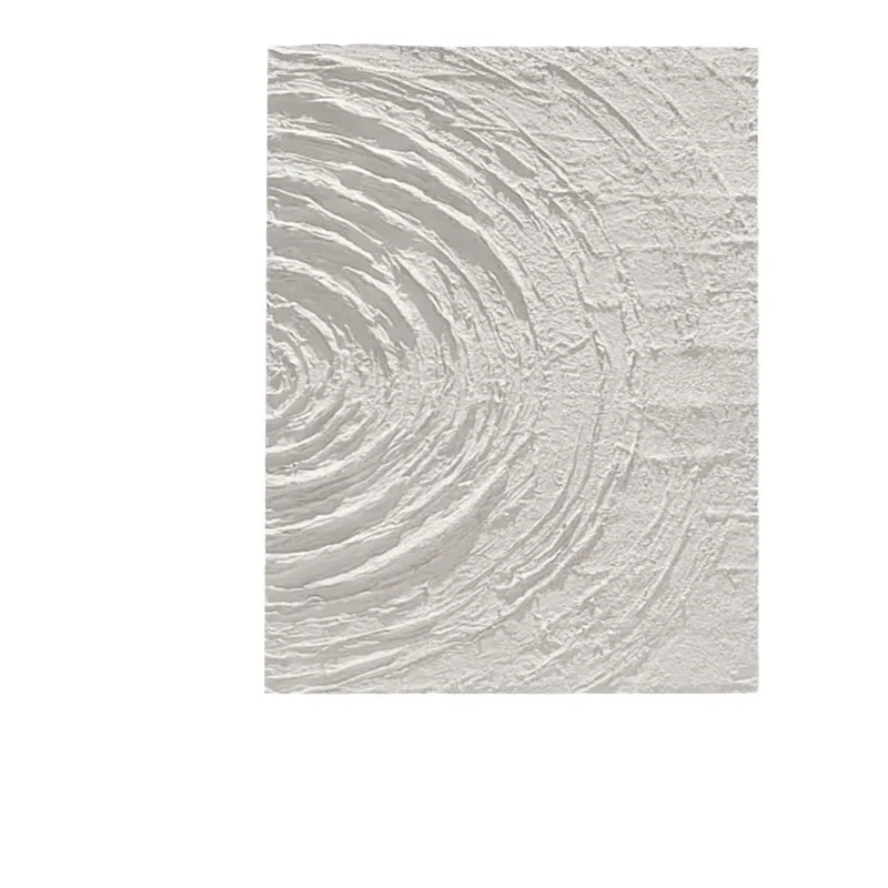 Office Wall Art Decor Hanging Modern Minimalist White Plaster Texture Art 100% Handmade Canvas Painting with Stretcher Frame