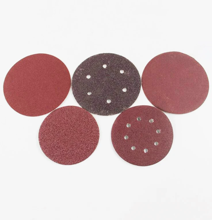 Круглый песок 5 дюймов 125 мм крючок и петля абразивный шлифовальный диск
