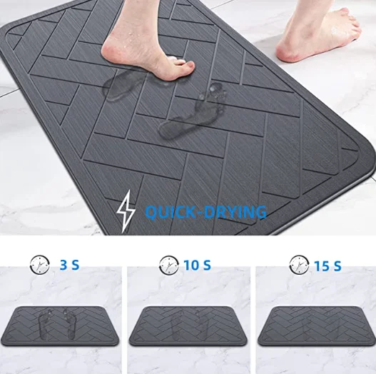 Eco bathroom products  diatomaceous earth stone bath mat for bathroom