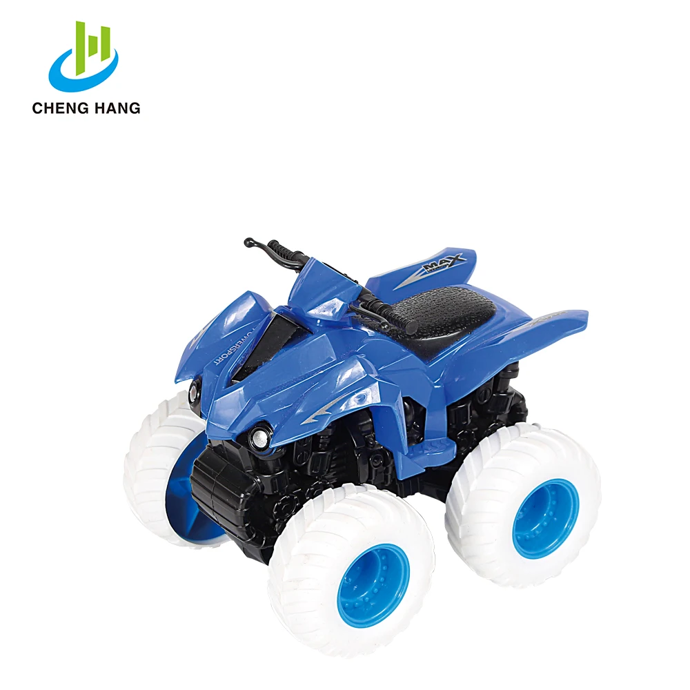 
8pcs 4WD Friction Powered Monster Truck Toys With Motorcycle ATV Toy 