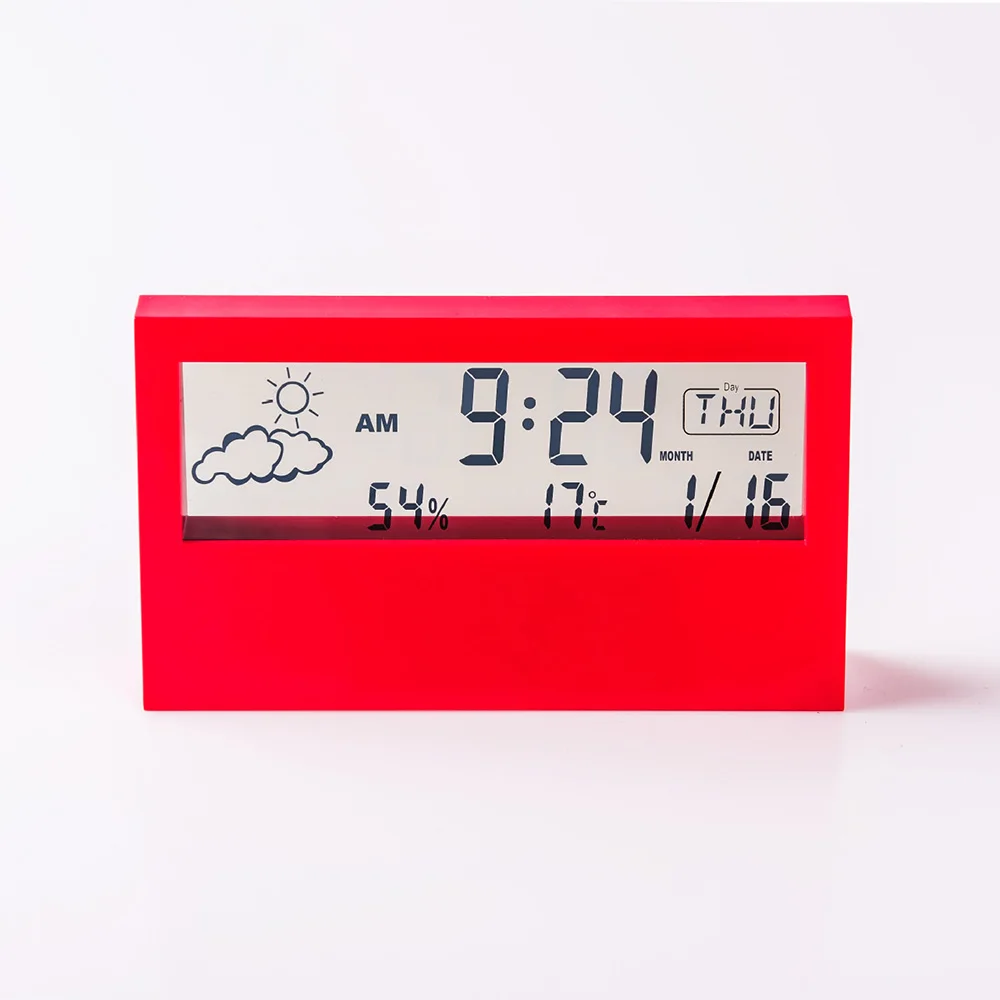 Indoor Usage Digital Ambient Room Thermometer Hygrometer Forecast LED Weather Station