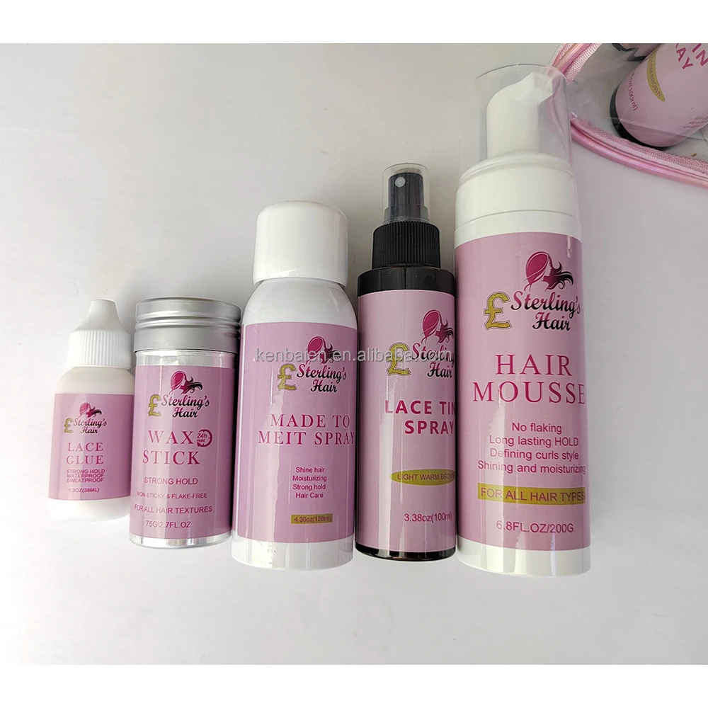 High Quality Private Label Custom Hair Styling Luxury Hair Tint Spray Waterproof Lace Glue Kit