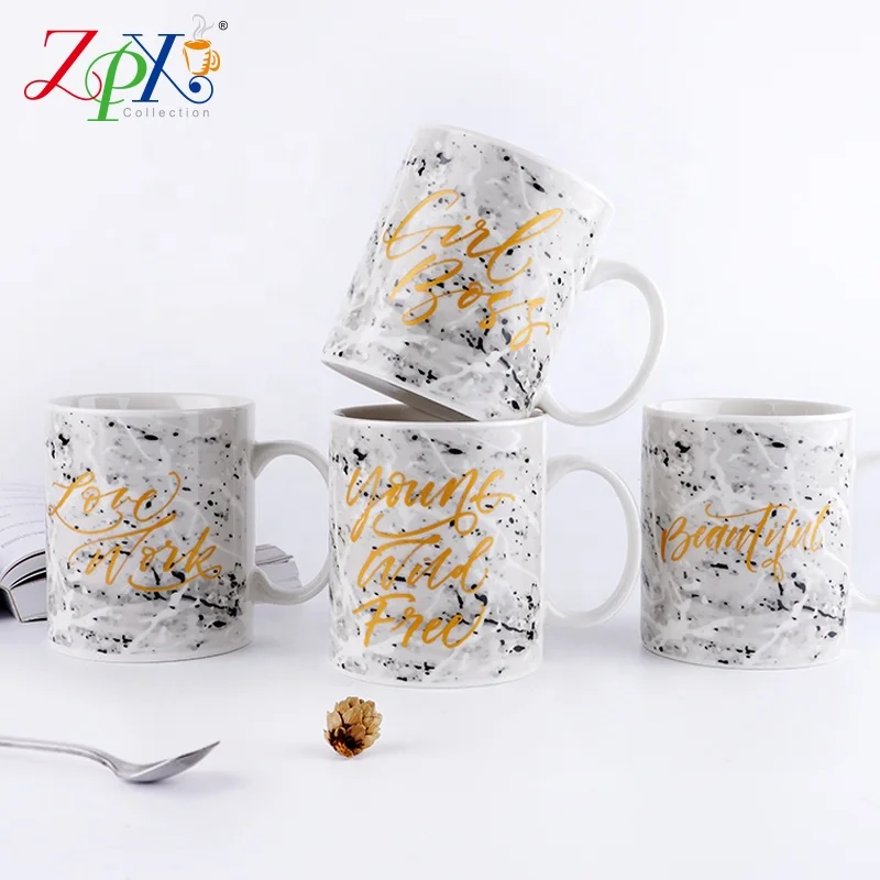 
Factory bulk supply fashion couple cup coffee cup ceramic porcelain cup for drinking 