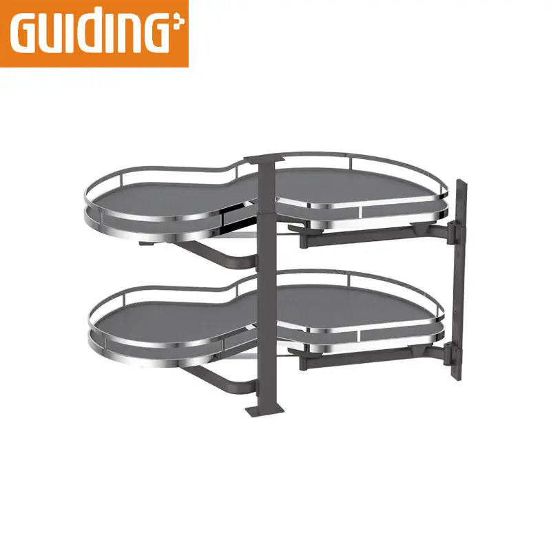 Mdf Base Blind Corner Cabinet Pull Out Soft Closing Magic Corner for Kitchen Corner Cabinet