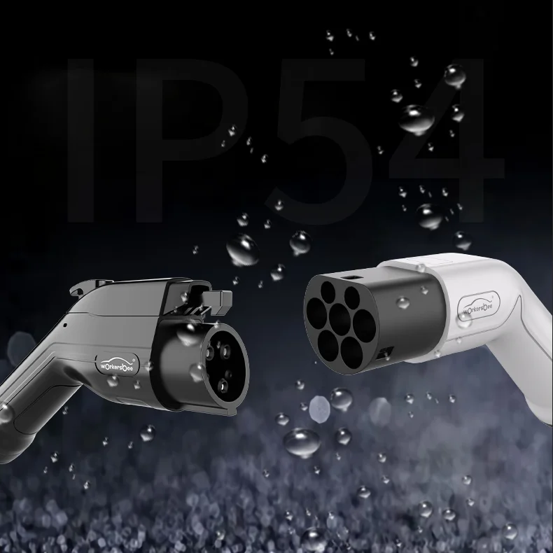 Зарядный кабель для электромобилей, 32 А, кВт, тип 2, штекер для вилки типа 1 для общественных электромобилей, зарядная станция