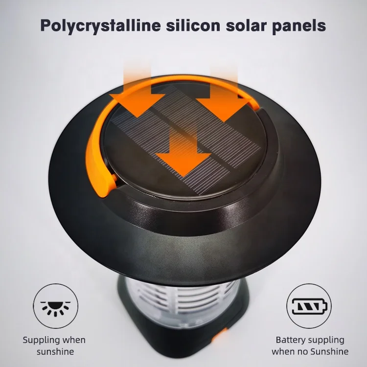 Поставщик Чжуншань, перезаряжаемая уличная ловушка для насекомых, ультрафиолетовая Светодиодная лампа для уничтожения комаров, ловушка для насекомых, солнечная лампа для борьбы с вредителями