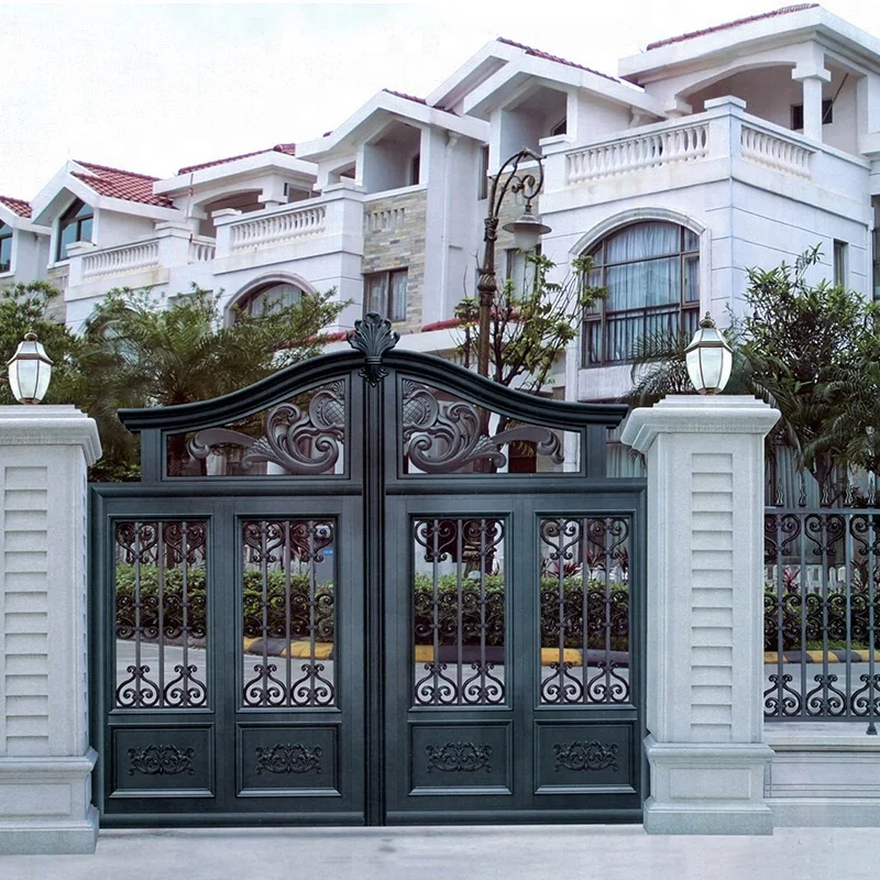 Bodun high quality price design automatic aluminium gate for driveway custom