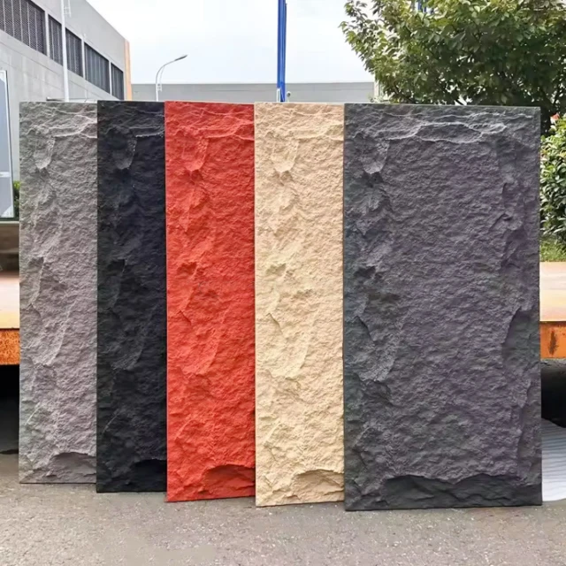 Искусственная каменная шпон полиуретановая 3d стеновая панель для интерьера и экстерьера материалы украшения ресторана виллы грибной камень