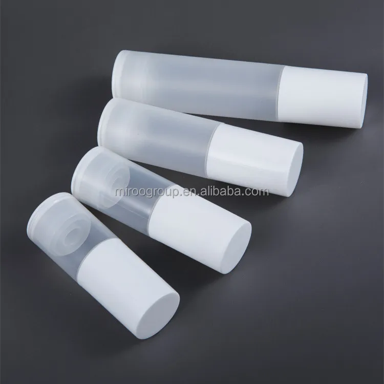 cosmetic packaging 15ml 20ml 30ml 50ml clear frosted airless vacuum bottle/tubes with pump sprayer