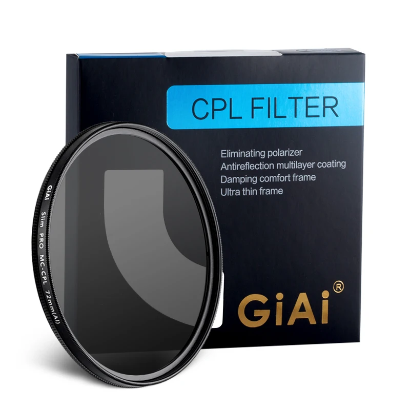 GiAi 72mm CPL filter nano coated Circular Filter camera Lens Polarizer filter