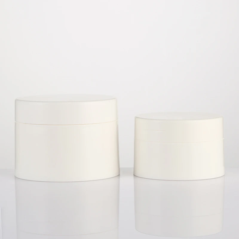 3g 5g 10g 15g 30g 50g 80g plastic white cosmetic face/eye cream PE jar with plastic lid refillable